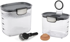 Clear Plastic Airtight Food Baker Kitchen Storage Organization Container Jar Set - Picture 1 of 7
