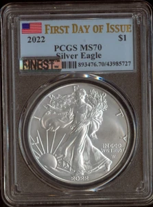 2022 American Silver Eagle Dollar PCGS MS70 FDI MAC Quality - Picture 1 of 2