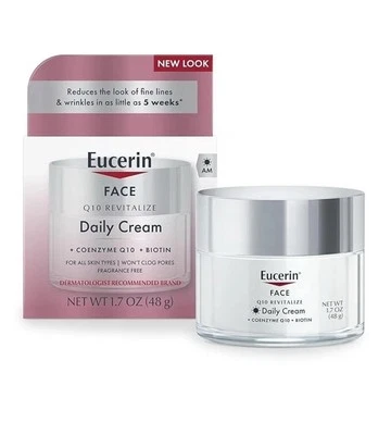 Eucerin Q10 Anti-Wrinkle Face Cream, Unscented Face Cream Sensitive Skin, 1.7 oz - Image 1 of 4