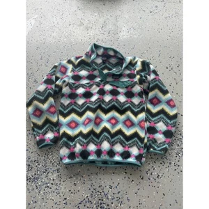 Patagonia Fleece Pullover Kids Aztec Print Snap-T Top XL - Picture 1 of 3