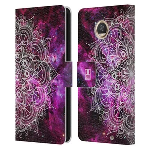 HEAD CASE DESIGNS MANDALA DOODLES LEATHER BOOK WALLET CASE FOR MOTOROLA PHONES - Picture 1 of 11