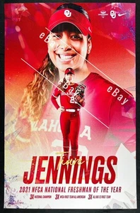 2024 Tiare Jennings Oklahoma Sooners Softball Senior Poster 4x WCWS Champion - Picture 1 of 1