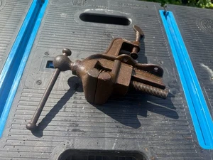 Vintage verstellbarer Tischschraubstock Schraubstock mit Amboss - Bild 1 von 12