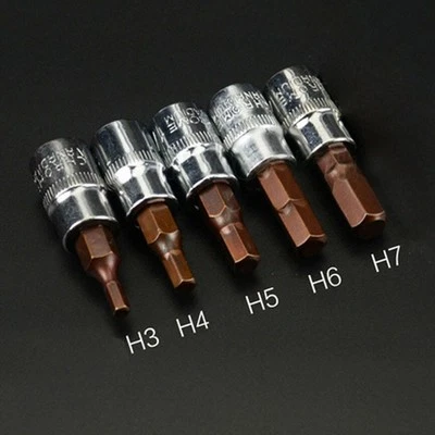 5PCS Bit Socket 1/4 Inch Screwdriver Set Hex Screw Driver H3-H7 Accessories - Image 1 of 4