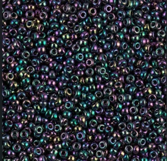 Miyuki Seed Beads 11/0 Metallic Purple / Green Iris 24g - Image 1 of 1
