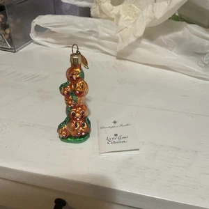 CHRISTOPHER RADKO 'STACK OF JACK-O-LANTERN' PUMPKIN HALLOWEEN ORNAMENT Gem Tag - Picture 1 of 8