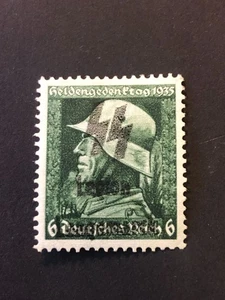 Germany WWII propaganda ovpt (SS LEGION LANGEMARCK) 6 Rpf. MH OG #825 - Picture 1 of 2