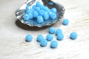 30 Österreichische Kristallperlen facettiert blau 6mm - Bild 1 von 1