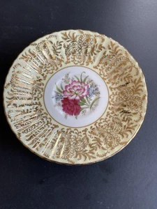 Paragon bone china saucer only  Gold Chintz With Dianthus England Vintage - Imagen 1 de 3