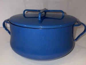 DANSK Kobenstyle Stock Pot IHQ 2 qt Quistgaard Blue Enamelware 7-1/8" - Picture 1 of 21