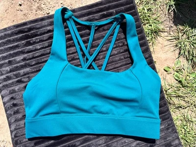 Sujetador deportivo Zyia Light N ajustado con tiras talla mediana M verde azulado jade espalda de corredor  Foto 1 de 4