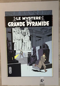 JACOBS RARE SERIGRAPHIE BLAKE ET MORTIMER  100 X 70 LA GRANDE PYRAMIDE 1987 NEUF - Picture 1 of 1