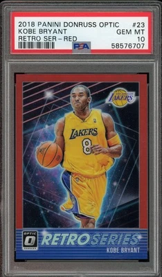 2018 Panini Donruss Optic KOBE BRYANT Retro Series Red /99 #23 PSA 10 GEM MINT - Image 1 of 2
