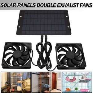12V Solar Abführung Ventilator Belüftung Lüfter for Geflügel Haus / Gewächshaus - Bild 1 von 12