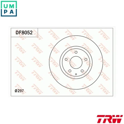 2x BRAKE DISC DF8052 FOR MAZDA PY-RPR/ZA/Y8 2.5L PEXB/PEXP/PEX3/PEY5/PEY7 2.0L - Image 1 of 4