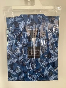 BNWT Men’s Lloyd Attree & Smith 100% Silk Train Print Gown, UK Size XXL, Tagged - Imagen 1 de 5