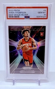 2023-24 Panini Prizm - PSA 10 GEM MT - Amen Thompson Deep Space Rookie RC Silver - Picture 1 of 2