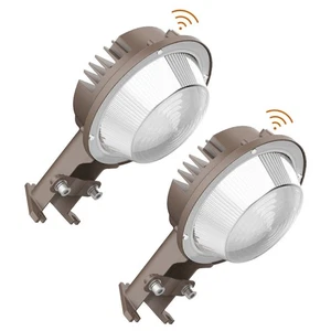 2 Pack Dusk to Dawn LED Barn Light Outdoor Security Yard Street Flood Lights 35W - Picture 1 of 15
