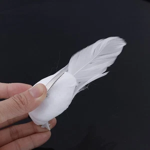 2Pcs Birds Simulation Artificial Feather Doves Feather Park Mall Ornament❤ - Picture 1 of 12