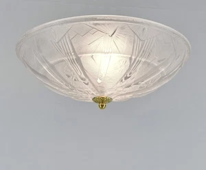 a large French art deco ceiling lamp by Muller freres 1930s France plafonnier - Picture 1 of 8