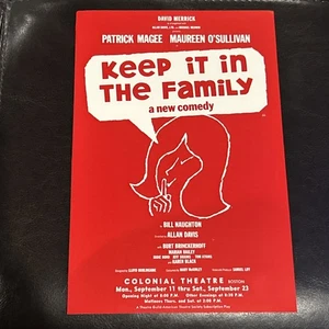 Vintage Playbill Flyer Maureen O'Sullivan "KEEP IT IN THE FAMILY" 1967 - Bild 1 von 2