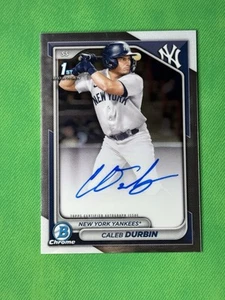 2024 Bowman Chrome ⚾️ CALEB DURBIN Auto 1st Bowman #CPA-CD Prospect Rookie RC - Picture 1 of 6