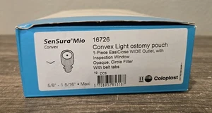 COLOPLAST Convex Light 16726 Mio 1-Piece EasiClose WIDE Outlet Open Box of 10 - Picture 1 of 8