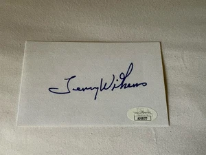 Lenny Wilkens HOF DEC’D Autographed 3x5 Index Card JSA COA #AJ69577 RARE ITEM - Picture 1 of 6