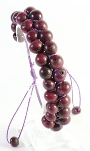 Ciruela - Pulsera de cuentas dobles Açaí - "DuBangle" - Orgánico, Comercio Justo - Imagen 1 de 2