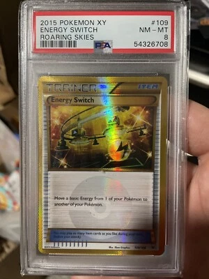 Pokemon TCG: Energy Switch - Graded PSA 8 NM-MT 2015 ROS #109 Secret Rare Gold - Image 1 of 2