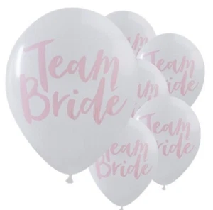 Ginger Ray 10pk White & Pink Team Bride Hen Party Balloons. - Picture 1 of 1