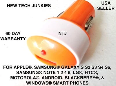 Cargador led alimentación aire acondicionado coche USB OVAL 2.1 AMP 2A para iPhone X 8 7 plus 6 4S 5 iPod Foto 1 de 3