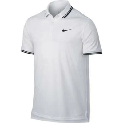 Nike Men's Dry White/Black Shorts Sleeve Tennis Polo (830847-100) Size S/XXL NWT - Image 1 of 4
