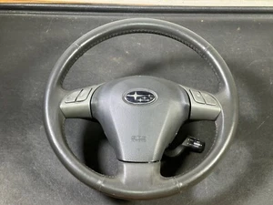 2006-2014 SUBARU TRIBECA B9 LEATHER STEERING WHEEL GENUINE OEM GRAY GREY - Picture 1 of 5