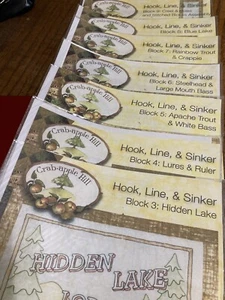 Bloques de línea de gancho y hundidor: 3,4,5,6,7,8 y patrón de edredón/cosuchadora - cangrejo. Apple Hill - Imagen 1 de 5