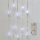 Acrylic Cracked Ball Led Fairy Lights On Wire 2 Metre Clear White Battery Powere