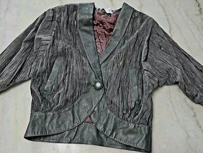 VeryRare 80s PELLUCCI HOLLAND Genuine Leather Woman Jacket Size M Good Condition - Image 1 of 4