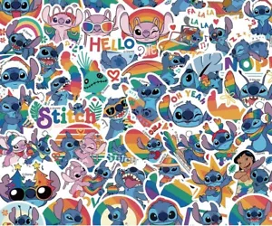 50 X Disney Lilo Stitch Movie Princess Phone Stickers Laptop Vinyl Decals UK NEW - Picture 1 of 15