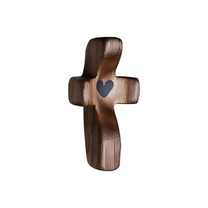 Cross My Heart | Regalo Incoraggiamento Croce in Legno Pollice Sollievo Stress - Foto 1 di 6