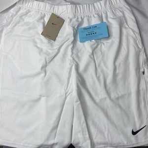 Nike Court Dri-FIT Victory 11' Tennis Shorts Mens Size L DD8335-100 White New - Picture 1 of 8