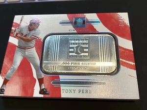 2024 PANINI IMPECCABLE HALL OF FAME ONE OZ. .999 SILBERBARREN TONY PEREZ 08/25 - Bild 1 von 3
