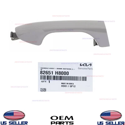 Genuine OEM Driver Side LEFT Outside Door Handle Kia Rio 2018-2023 82651-H8000 - Image 1 of 2