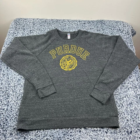Purdue Boilermakers Sweatshirt Womens Extra Large XL Gray Pullover NCAA Casual Cover