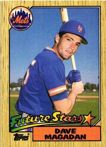 DAVE MAGADAN 1987 TOPPS FUTURE STAR  # 512 NEW YORK METS 