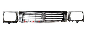 *NEW* FRONT GRILLE HEAD LIGHT RIM (CHROME) SUIT TOYOTA HILUX LN106 4WD 1991-1997 - Picture 1 of 5