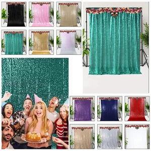 Cortinas con telón de fondo de lentejuelas de 4x7 pies brillantes para decoración de escenario de fiesta - Imagen 1 de 55