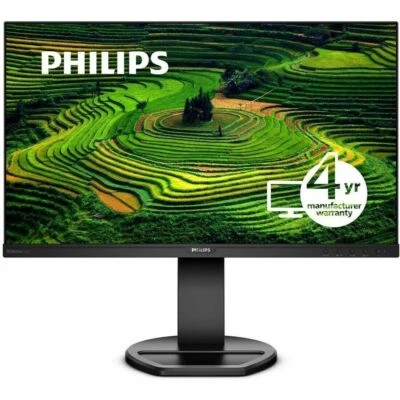 Philips 241B8QJEB/17 24" LED FHD Monitor 1920x1080 DVI DP HDI- VGA USB Hub VESA - Image 1 of 4