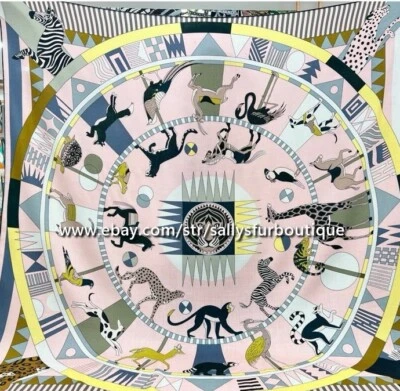 Sallys 2025 70 % cachemir 30 % seda estola estampado animal bufanda chal 53" Foto 1 de 4