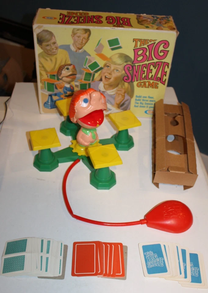 VTG 1968 The Big Sneeze Game Ideal 100% Complete in Box Nice HTF RARE WORKS Fun - Image 1 of 4