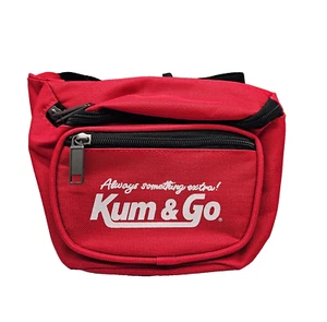 Riñonera Kum & Go Roja Adulto 3 Bolsillos Clip Ajustable Cinturón Conveniencia Tienda - Imagen 1 de 9